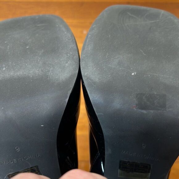 Princess Polly LIBBY PLATFORM Sock Boots BLACK Patent Size 9 New - Picture 11 of 12